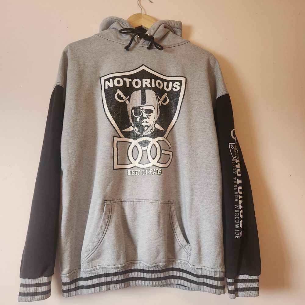 Biggy Threads XXL Vintage-style Graphic Hoodie Notorious B.I.G. Biggie Smalls